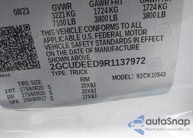 2GCUDEED9R1137972: 43789347