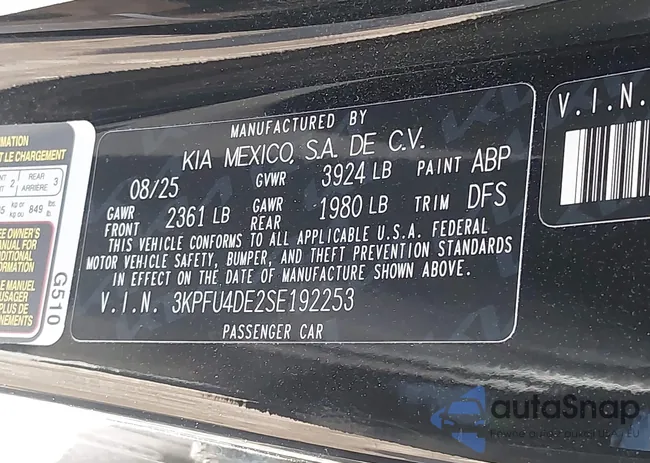 3KPFU4DE2SE192253: 43789355