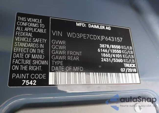 WD3PE7CDXJP643157: 43789372