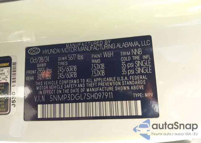 5NMP3DGL7SH097911: 43789391