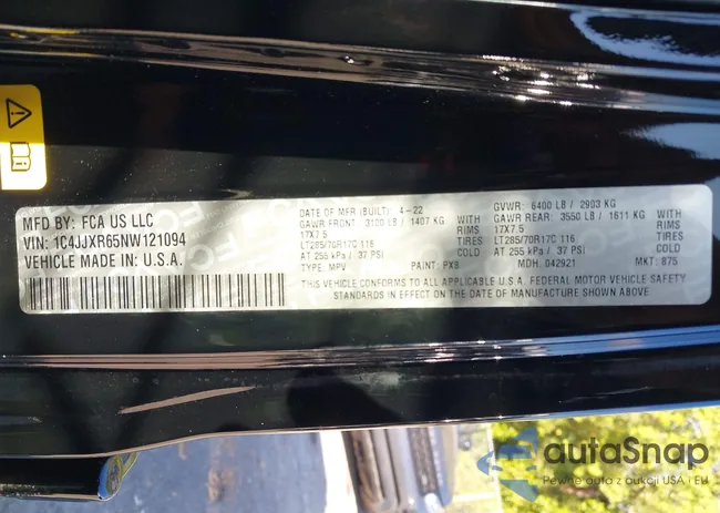 1C4JJXR65NW121094: 43789409