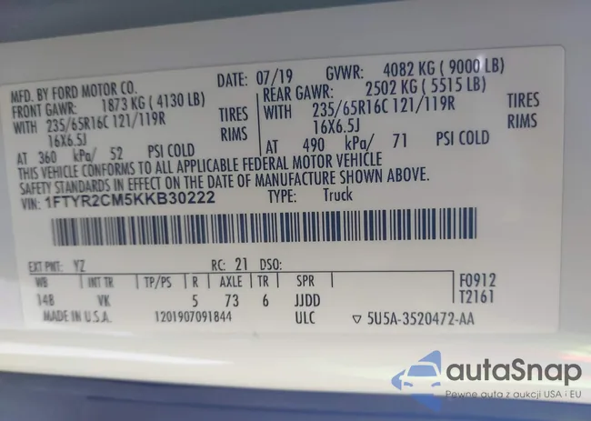 1FTYR2CM5KKB30222: 43789410