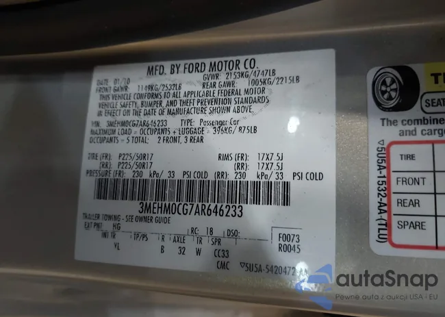 3MEHM0CG7AR646233: 43789439