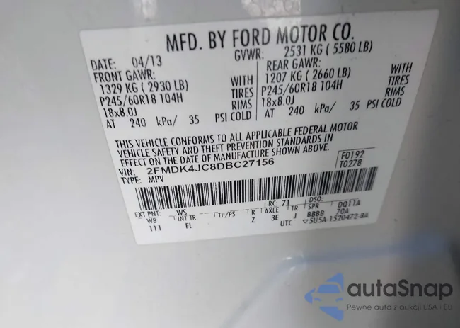 2FMDK4JC8DBC27156: 43788624