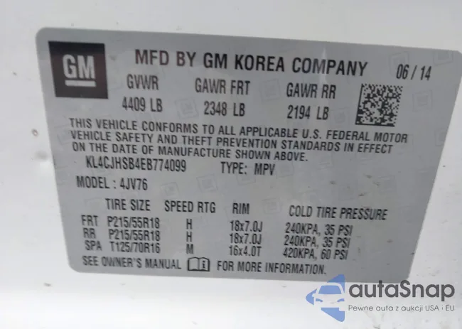 KL4CJHSB4EB774099: 43788648