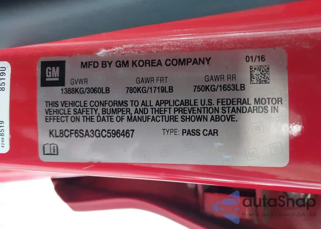 KL8CF6SA3GC596467: 43788664