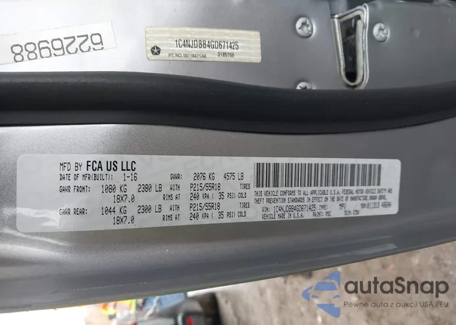 1C4NJDBB4GD671425: 43788722