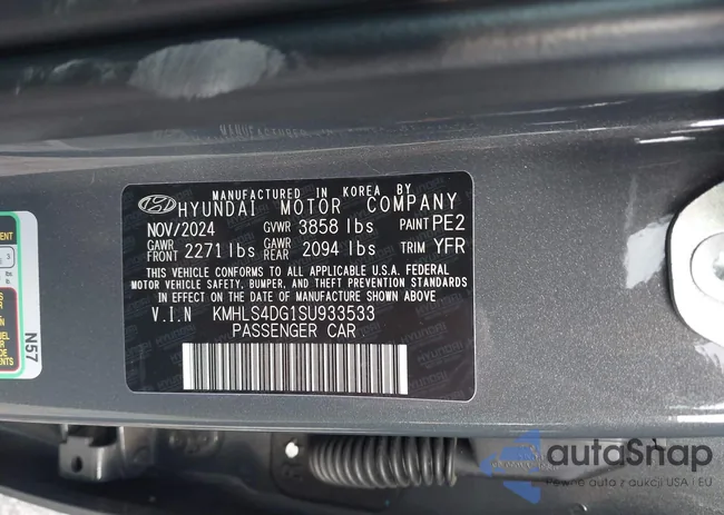 KMHLS4DG1SU933533: 43788743