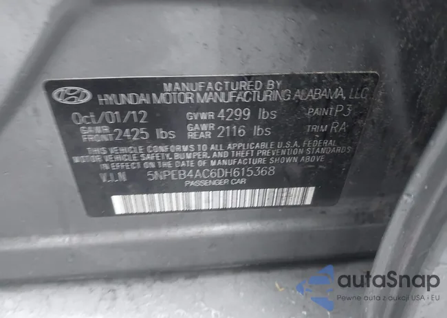 5NPEB4AC6DH615368: 43788799