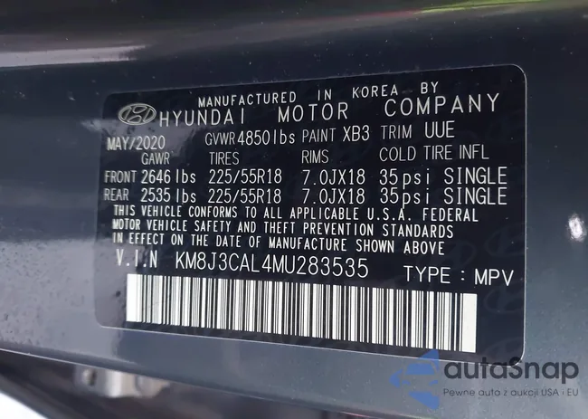 KM8J3CAL4MU283535: 43788879