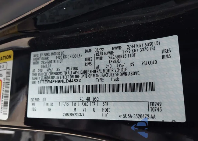 1FTER4FH9NLD44822: 43789978