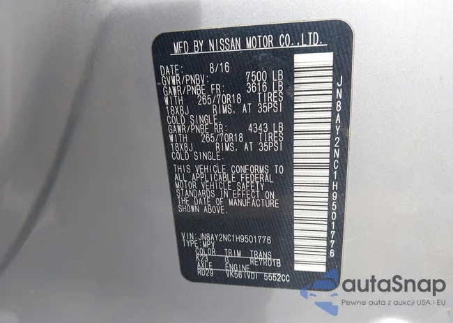 JN8AY2NC1H9501776: 43790140