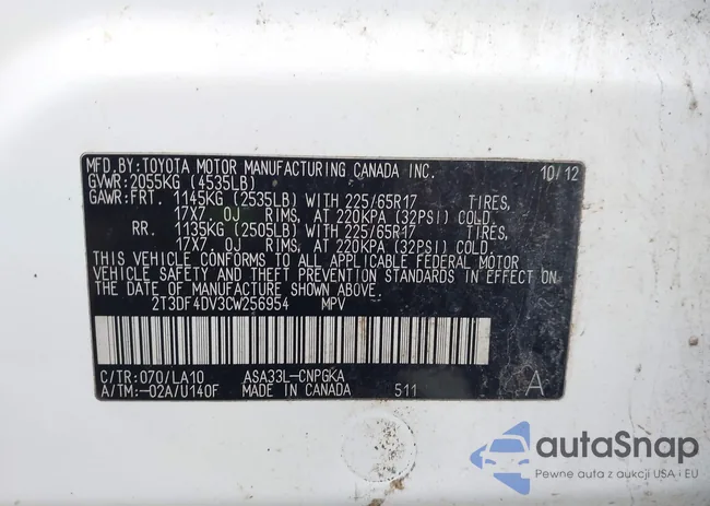 2T3DF4DV3CW256954: 43790228