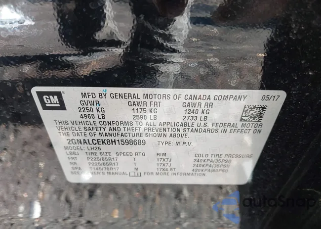 2GNALCEK8H1598689: 43790253