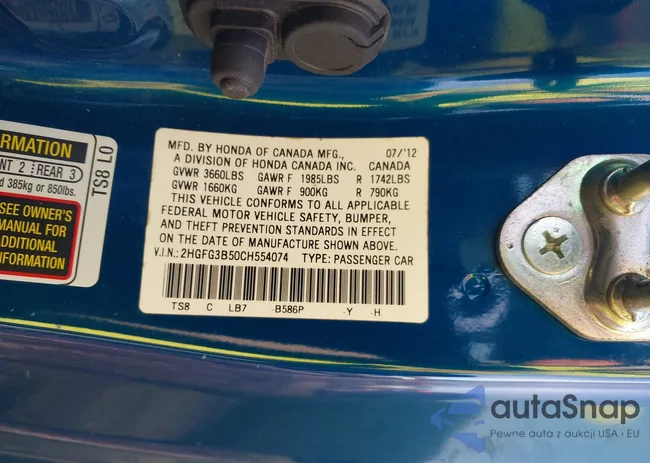 2HGFG3B50CH554074: 43790333