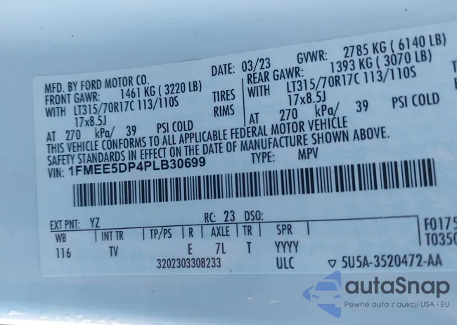 1FMEE5DP4PLB30699: 43790367