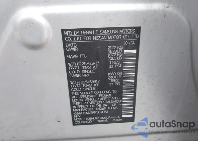 KNMAT2MV5FP507053: 43789573