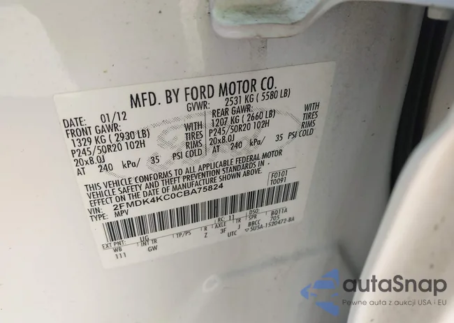 2FMDK4KC0CBA75824: 43789575