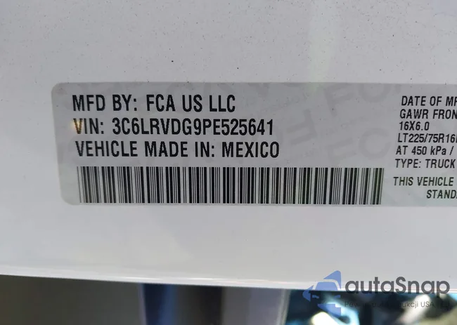 3C6LRVDG9PE525641: 43789754