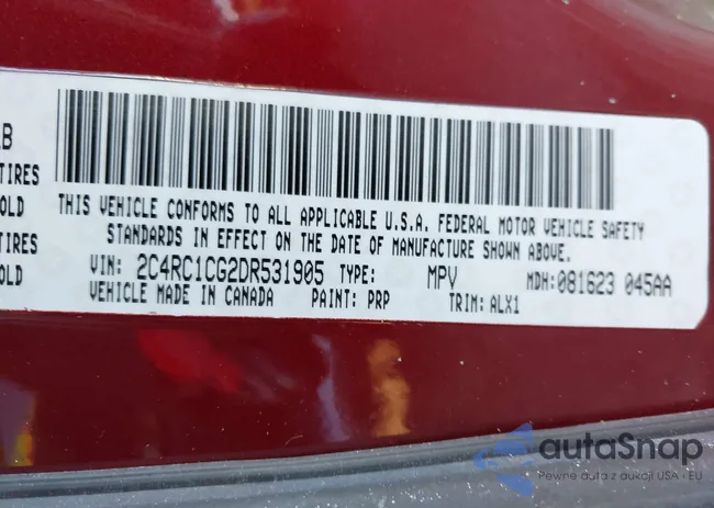 2C4RC1CG2DR531905: 43789941