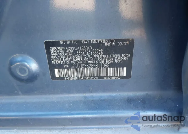 JF1GH63628H811098: 43790990