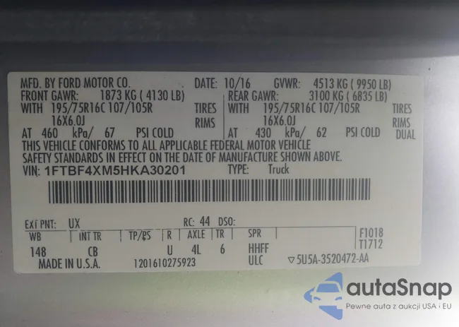 1FTBF4XM5HKA30201: 43791004