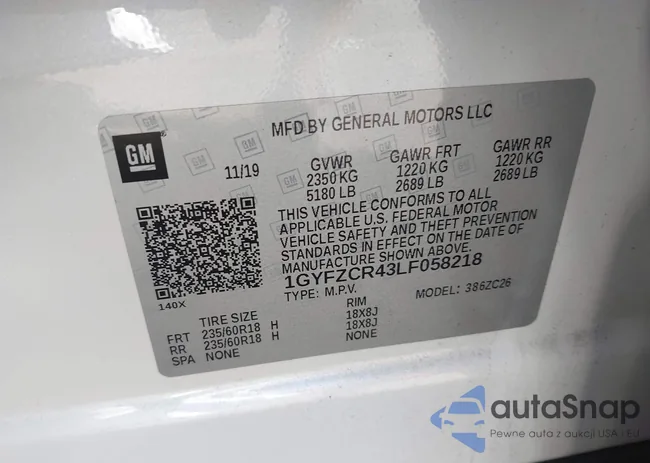 1GYFZCR43LF058218: 43791358