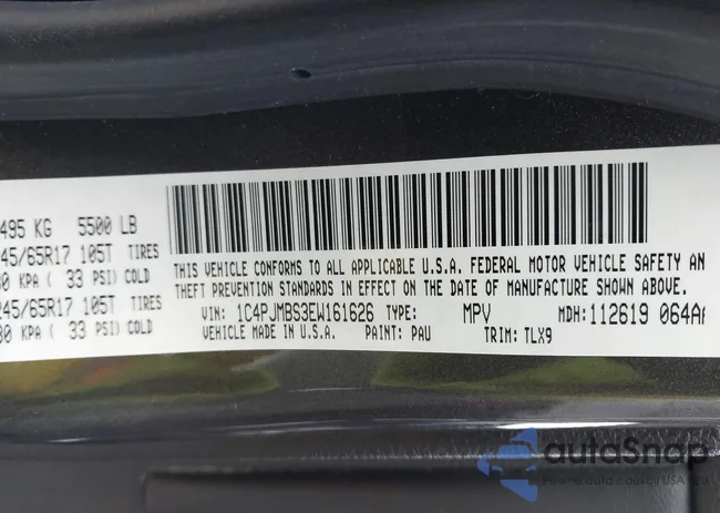 1C4PJMBS3EW161626: 43790557