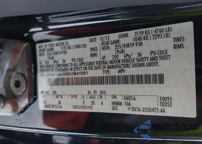 1FMCU9JX9EUB41081: 43790597