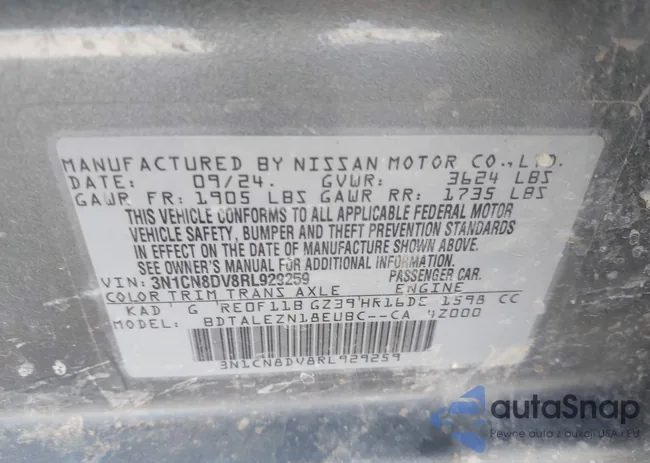 3N1CN8DV8RL929259: 43790618