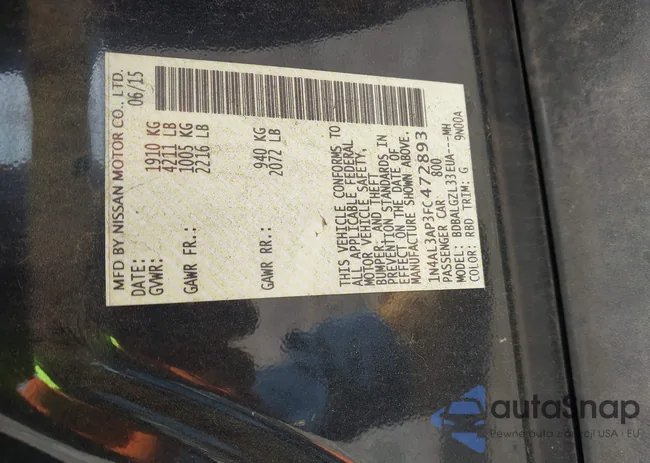 1N4AL3AP3FC472893: 43790807