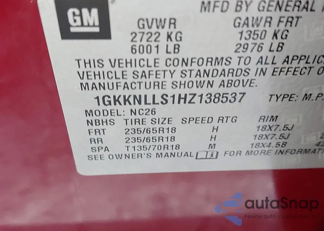 1GKKNLLS1HZ138537: 43792002