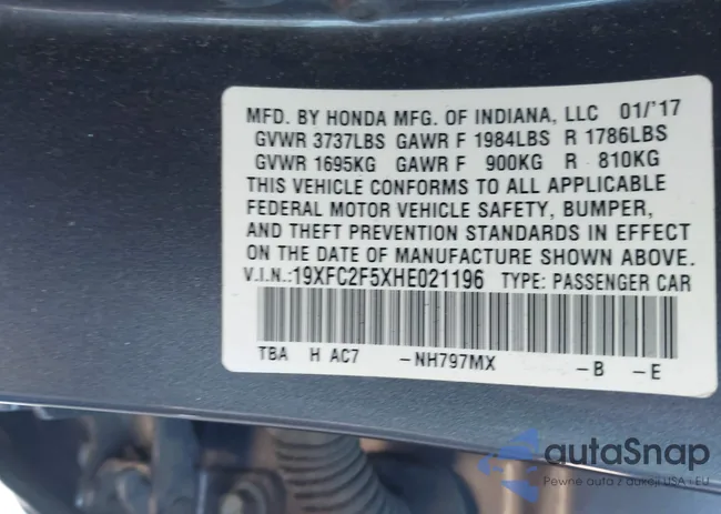 19XFC2F5XHE021196: 43792088