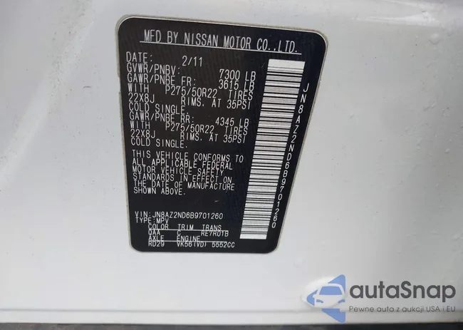 JN8AZ2ND6B9701260: 43792172