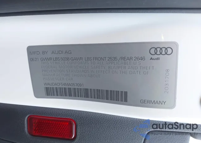 WAUDACF54MA057091: 43792215