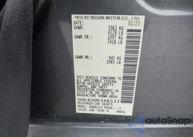 1N4BL4CV6PN348533: 43792220