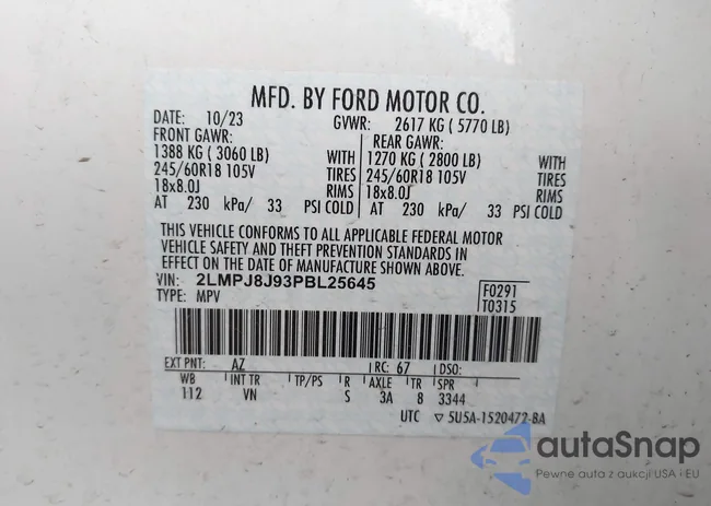 2LMPJ8J93PBL25645: 43792233