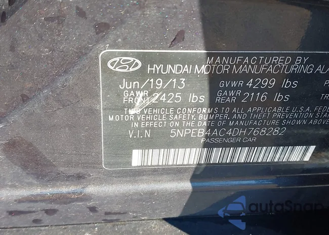 5NPEB4AC4DH768282: 43792245