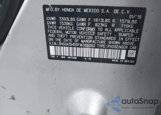 3HGGK5H55FM768392: 43792265