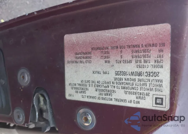 2GCEC19R0W1160235: 43792363