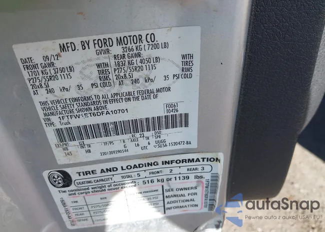 1FTFW1ET6DFA10701: 43792499