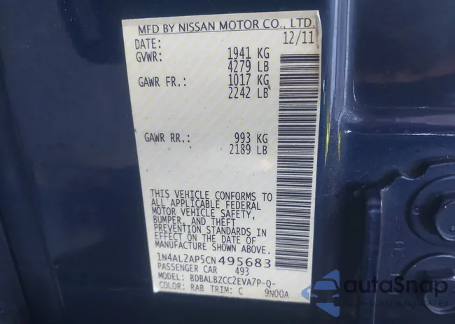 1N4AL2AP5CN495683: 43791625