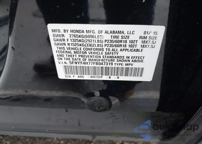 5FNYF4H77FB047319: 43791648