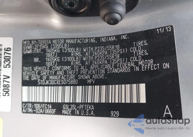 5TDJK3DCXES075880: 43791650