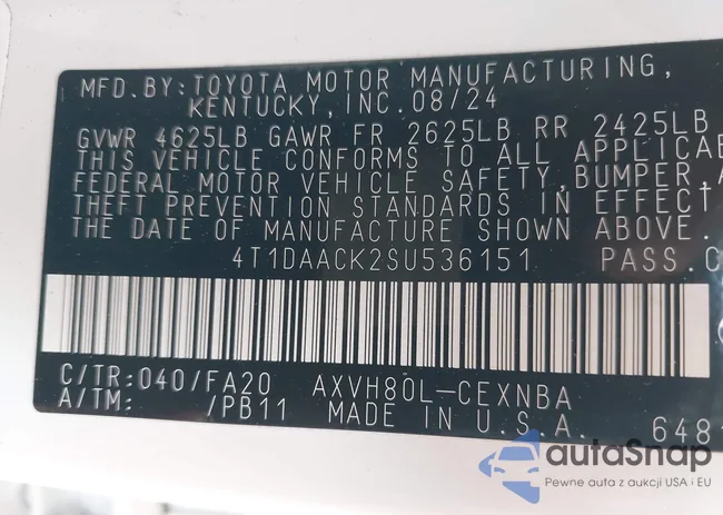 4T1DAACK2SU536151: 43792979