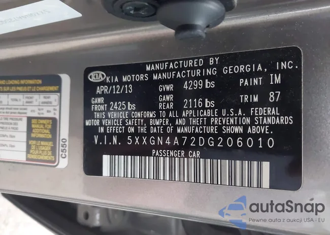 5XXGN4A72DG206010: 43793257