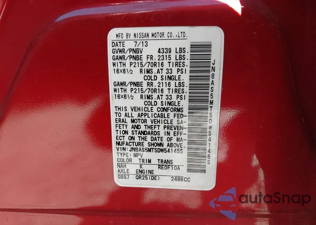 JN8AS5MT5DW541455: 43793268