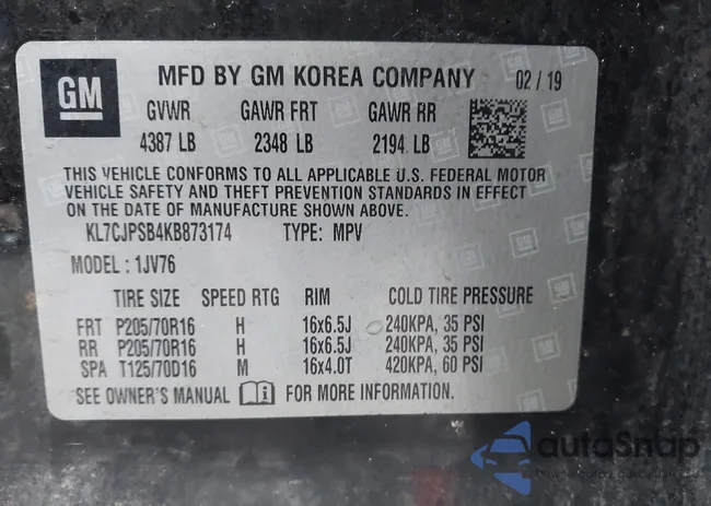 KL7CJPSB4KB873174: 43793323