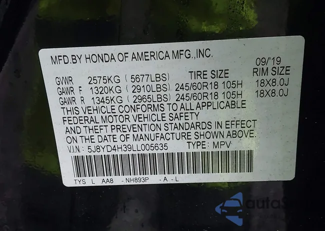 5J8YD4H39LL005635: 43793339