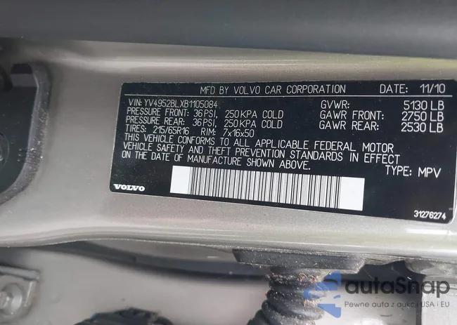 YV4952BLXB1105084: 43793423